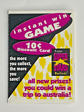 1991 Pro Set Musicards Collectable Instant Win Scratch Ticket Completed Contest picture