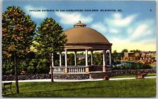 Wilmington Delaware Pavilion  Zoo Entrance linen Postcard picture