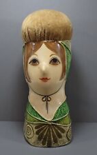 MCM Vintage Paper Mache Pin Cushion Girl Gemma Taccogna Style picture