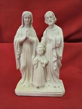 Vtg Catholic Holy Family Statue Jesus Joseph Mary Resin 7.5