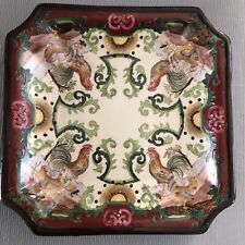 Vintage Hua Ping Tang Zhi Chinese Hand Painted Decorative Plate Rooster Design picture