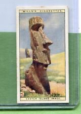 1926 W.D. & H.O. WILL'S CIGARETTES WONDERS OF THE PAST #14 EASTER ISLAND IMAGE picture