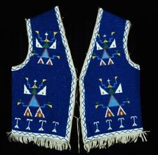 Old  Native American Lakota Style Handmade Beaded Powwow Regalia Vest SXV10 picture