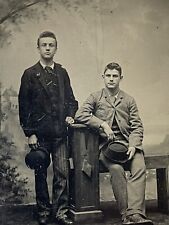 Two Dapper Handsome Brothers Tintype Photo - 2” x 3.5” Unframed picture