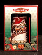Budweiser 1998 Winter Holiday Clydesdales Beer Stein New in Box picture