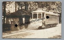 RPPC Trolley Station Rockwell LIVERPOOL NY New York Vintage Real Photo Postcard picture