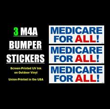 [3-Pack] MEDICARE FOR ALL Vinyl Bumper Stickers ( Universal Healthcare Nurse ) picture