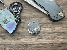 Black TOPO engraved Titanium PENDANT Keychain picture