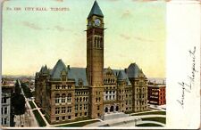 Toronto Ontario, Canada~City Hall~General View~Vintage Postcard~Posted 1908 picture