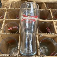 7” Budweiser Draught Bow Tie Pilsner Beer Glass NEW OLD STOCK picture