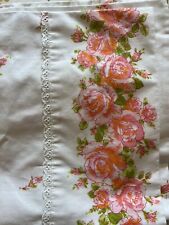 Vintage Utica Stevens Pink Floral Print Standard Pillowcase USA 20x30” Percale picture