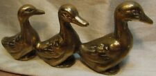 VINTAGE PENCO 3 DUCKS IN A ROW BRASS PAPERWEIGHT & TAG, 5