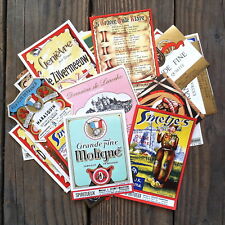 100 Vintage Original FRENCH WINE LABEL COLLECTION 1920s-40s Bottle Labels NOS  picture