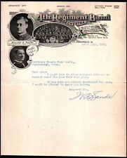 1910 Columbus Oh - Vaudeville - Orchestra - 4th Regiment Band - Letter Head Bill picture