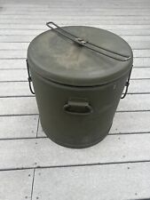 Rare WWII WW2 U.S.Army M-1943 M1943 Round Mermite Blood Bank Can Cooler Crock picture