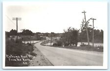 POSTCARD RPPC Entering Hart Michigan from the North Bridge Storefronts picture