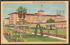 Ambassador Hotel Los Angeles c1930 Linen Postcard California picture