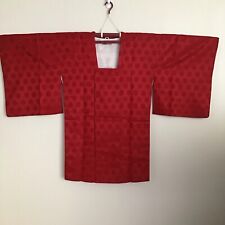 Mitsukoshi Red Over Coat Michiyuki Haori Jacket Japanese Kimono 着物道行 - Women's  picture