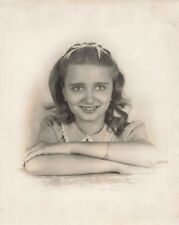 Vintage Young Girl With Ribbon In Hair Studio Portrait Photo 8x10 picture