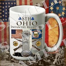 8th Ohio Infantry 15-ounce American Civil War themed coffee mug/cup picture