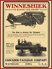 1906 Cascaden Vaughan Co. NEW Metal Sign: Winneshiek, Steam Tractor, Waterloo IA picture