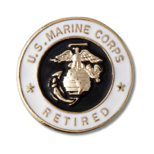 USMC US Marine Corps Retired Military Lapel Hat Pin Badge Official Licensed picture