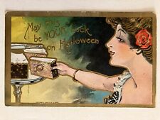 Halloween Postcard Diamond Ring Inside Cake H M Rose TRG 1908 Antique picture