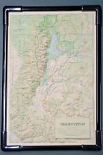 Vintage Grand Teton National Park 1983 Relief Map With Original Frame & Backer picture