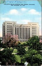 New Orleans,LA Lafayette Square Showing New Federal Building Louisiana Postcard picture