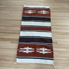 vintage southwest native american rug 62” By 30” used Aztec Southwestern picture