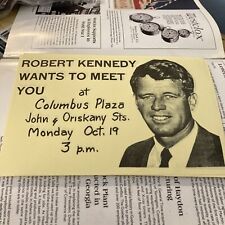 1964 Robert Kennedy New York Senate Campaign wants To Meet You Columbus Plaza picture