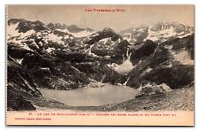 Antique 1910s - The Pyrenees Mountain Lake - France Postcard (UnPosted) picture