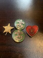 Vintage Boy Scouts Life Rank Heart Lapel Pin Be Prepared Red Enamel BSA picture