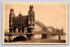 RPPC Neue Elbbrucke Bridge Gothic Towers Architecture Hamburg Germany Postcard picture