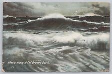 Old Orchard Beach Maine, Waves & Surf After a Storm, Vintage Postcard picture