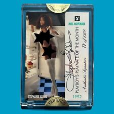1998 Playboy Authentic Signature Card, Stephanie Adams #117 17/1300 Miss Nov 92 picture