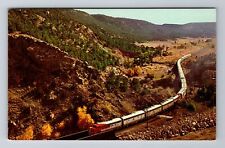 Santa Fe NM-New Mexico, Santa Fe Streamliner, Train Vintage Souvenir Postcard picture