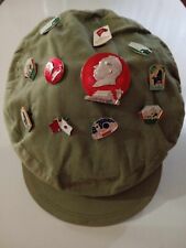 Vitage Chinese Military Army Hat With 11 Collectable Pins picture