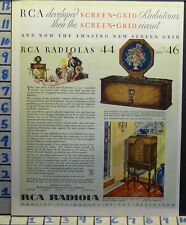 1929 RCA RADIOLA 44 RADIO CONSOLE PY HOME MUSIC DANCE SING  AD  L91 picture