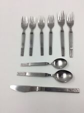 9 Pieces of Vintage Danika Stainless Flatware MSI Japan Celtic Knot  MCM picture