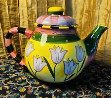 Milson & Louis Hand Painted Tea Pot Tulips & Highly Decorated picture