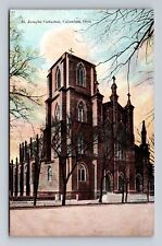 Columbus OH-Ohio, St Josephs Cathedral, Religion, Antique, Vintage Card Postcard picture