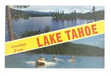 Vintage Greetin from Lake Tahoe Postcard (A36) Postmark 
