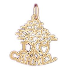 I Love Carmel Charm Pendant 14k Gold picture