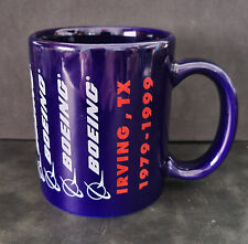 Vintage Boeing Coffee Mug Irving, TX 1979 - 1999 Cup Mug Blue Ceramic picture