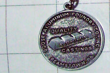 vintage 1960 Reamstown PA souvenir ad BOOSE ALUMINUM FOUNDRY KEYCHAIN embossed picture