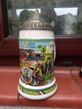 Vintage Collectable 1950s Original Old W. German Lidded Beer Stein Army Reserve picture