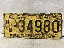 Vintage 1954 Georgia License Plate picture