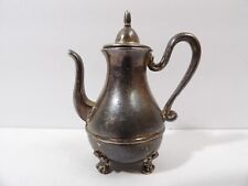 Vintage Lunt USA EP Pewter Miniature Footed Teapot Bell ~ 2 1/8