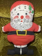Santa Claus Vintage Stuffed Fabric Pillows Dolls Christmas Decor New Never Used- picture